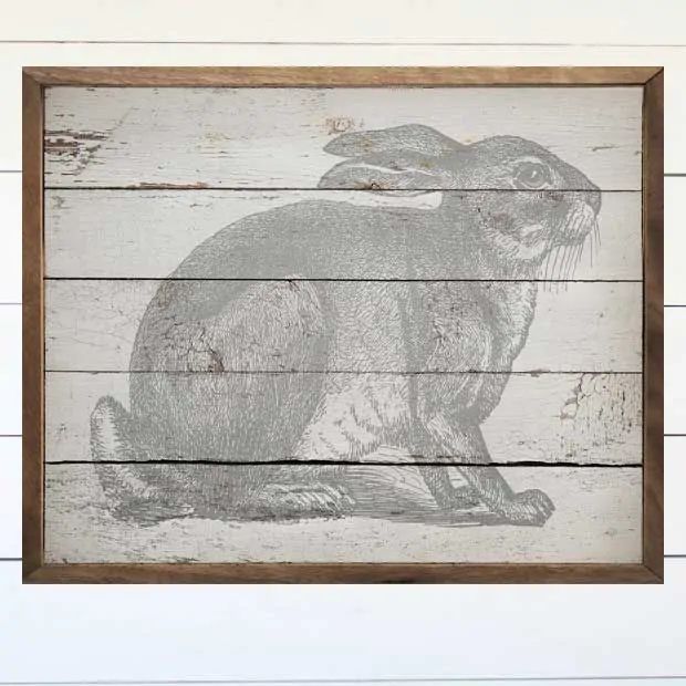 Handsome Hare Rustic Wall Art | Antique Farm House