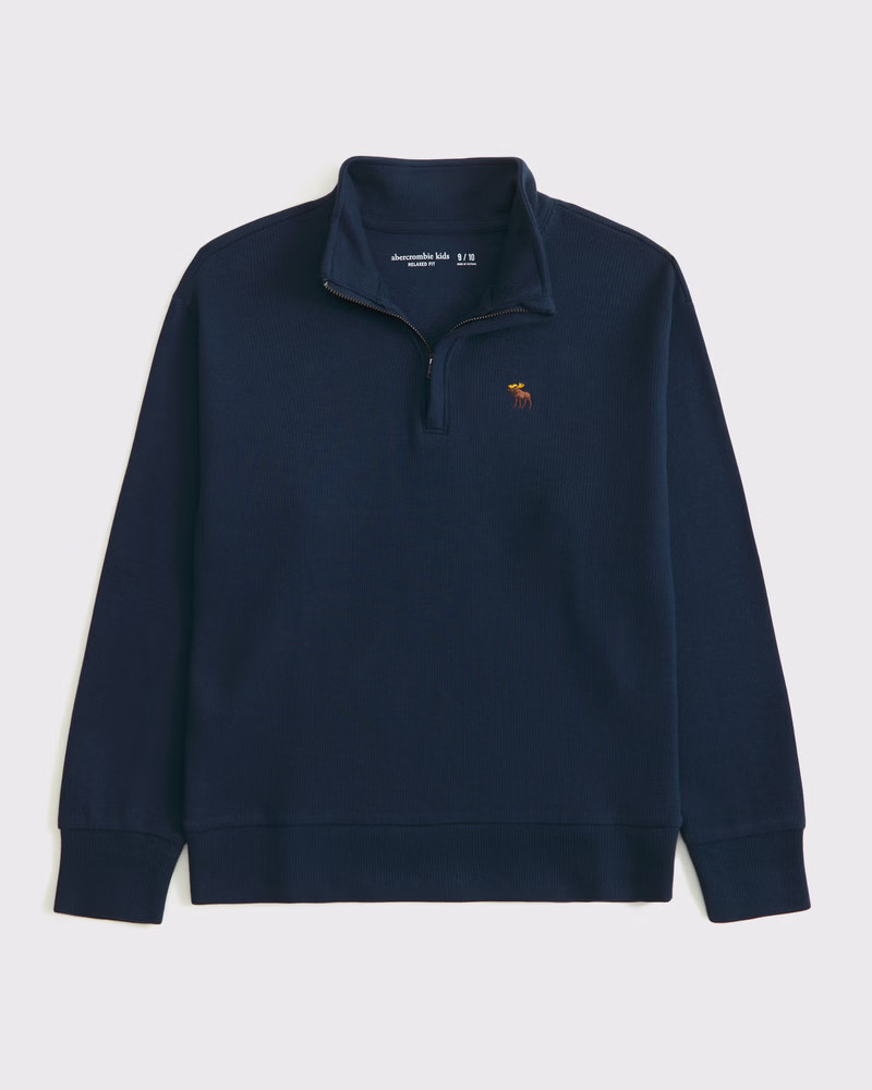 boys signature icon quarter-zip | boys tops | Abercrombie.com | Abercrombie & Fitch (US)