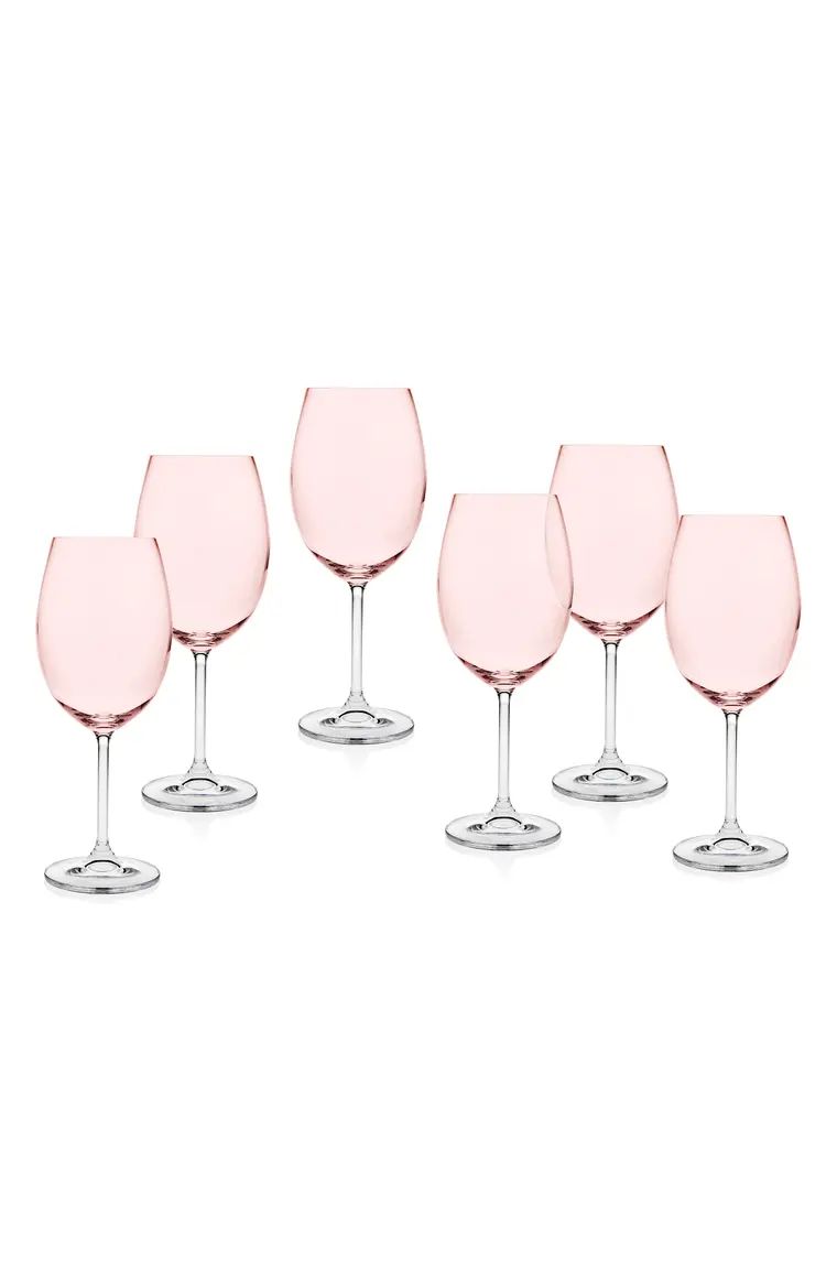 Meridian Blush Set of 6 White Wine Glasses | Nordstrom
