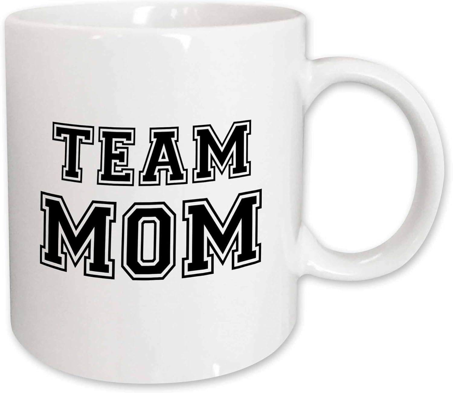 3dRose black and white retro sporty or college sports font-gifts for moms Mug, 11 oz | Amazon (US)