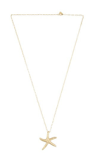 Ettika Starfish Link Chain Necklace in Metallic Gold. | Revolve Clothing (Global)