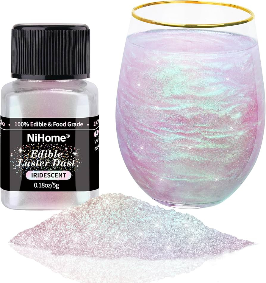 NiHome Edible Food-Grade Glimmer Powder Glitter Luster Dust Metallic Food Decorating Sprinkle Gli... | Amazon (US)