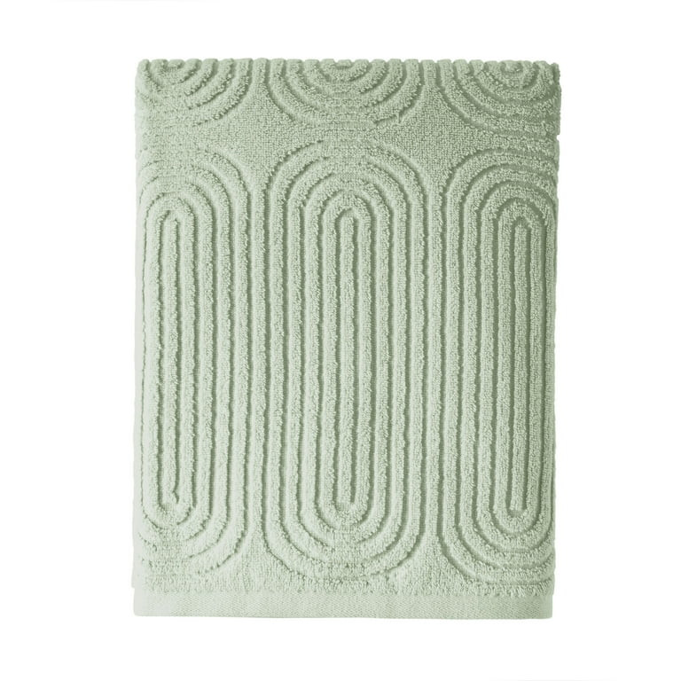 Beautiful Textured Bath Towel, 56" x 30", Sage Green by Drew Barrymore | Walmart (US)