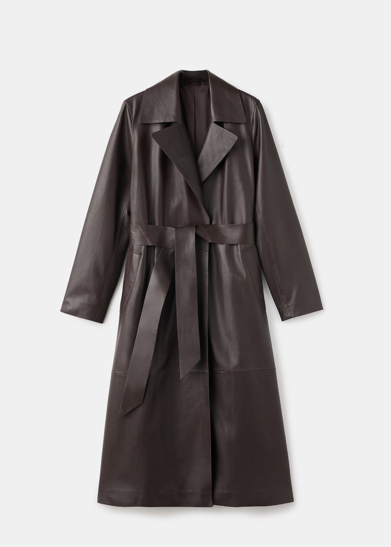 Trenchcoat mit Gürtel aus 100 % Leder - Damen | MANGO Deutschland | Mango EU
