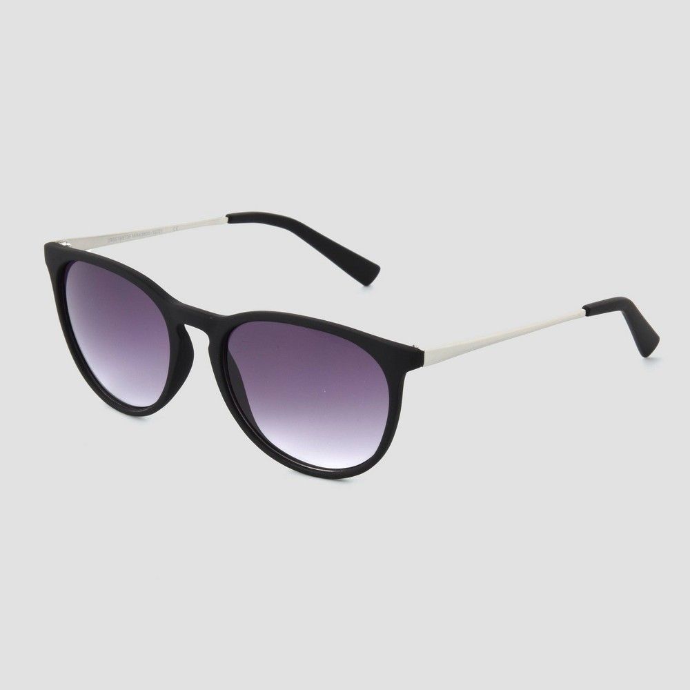 Women's Plastic Round Sunglasses - Universal Thread Black | Target