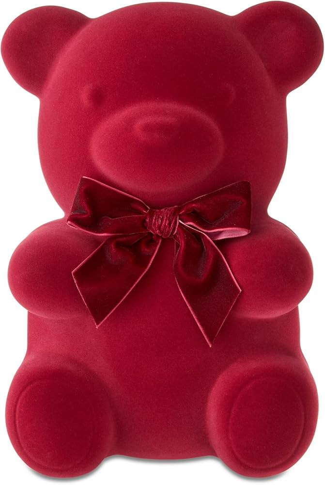 Way to Celebrate Valentine’s Day Red Flocked Bear Tabletop Decoration, 12-Inch - Soft Touch Dec... | Amazon (US)