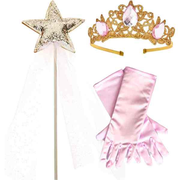 Raven Princess Crown & Wand Set, Pink - Bailey & Ava Kids | Maisonette | Maisonette