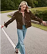 Brushed Corduroy Shirt Jacket | LOFT