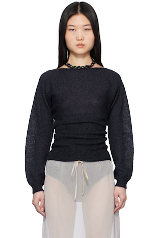 Navy Katz Sweater | SSENSE
