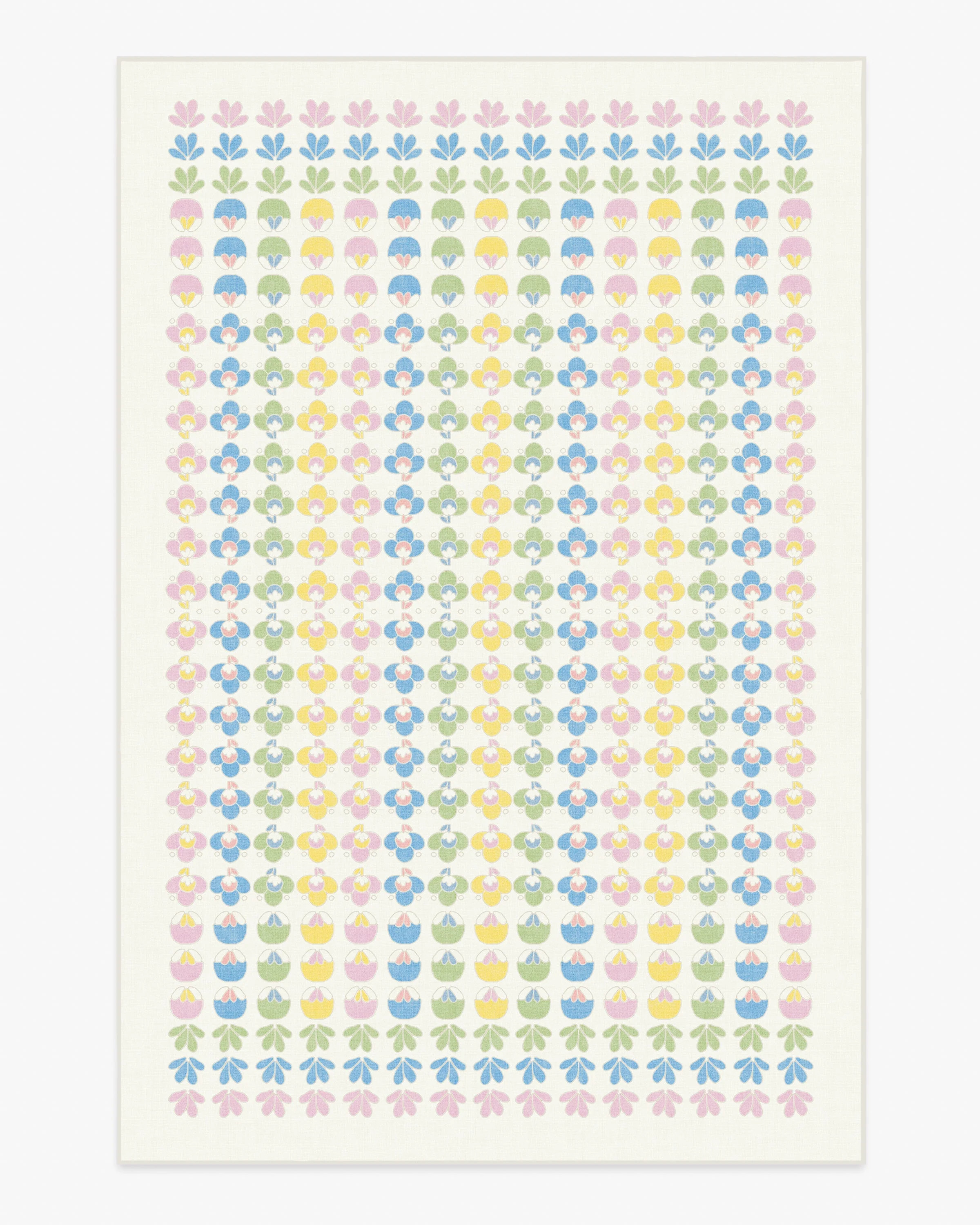 Ditzy Daisy Neutral Rug | Ruggable US | Ruggable