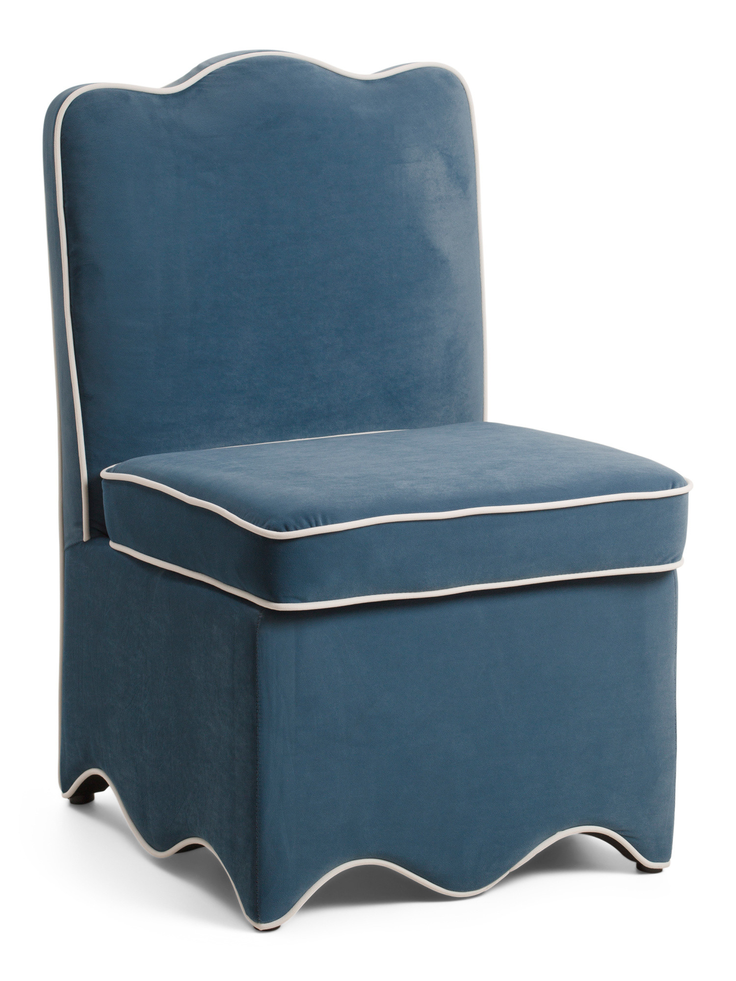 22x33 Velvet Scalloped Bottom Skirted Anywhere Chair | Kitchen & Dining Room | Marshalls | Marshalls