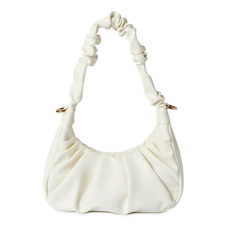 BeCool Women's Adult Scrunch Hobo Handbag White | Walmart (US)
