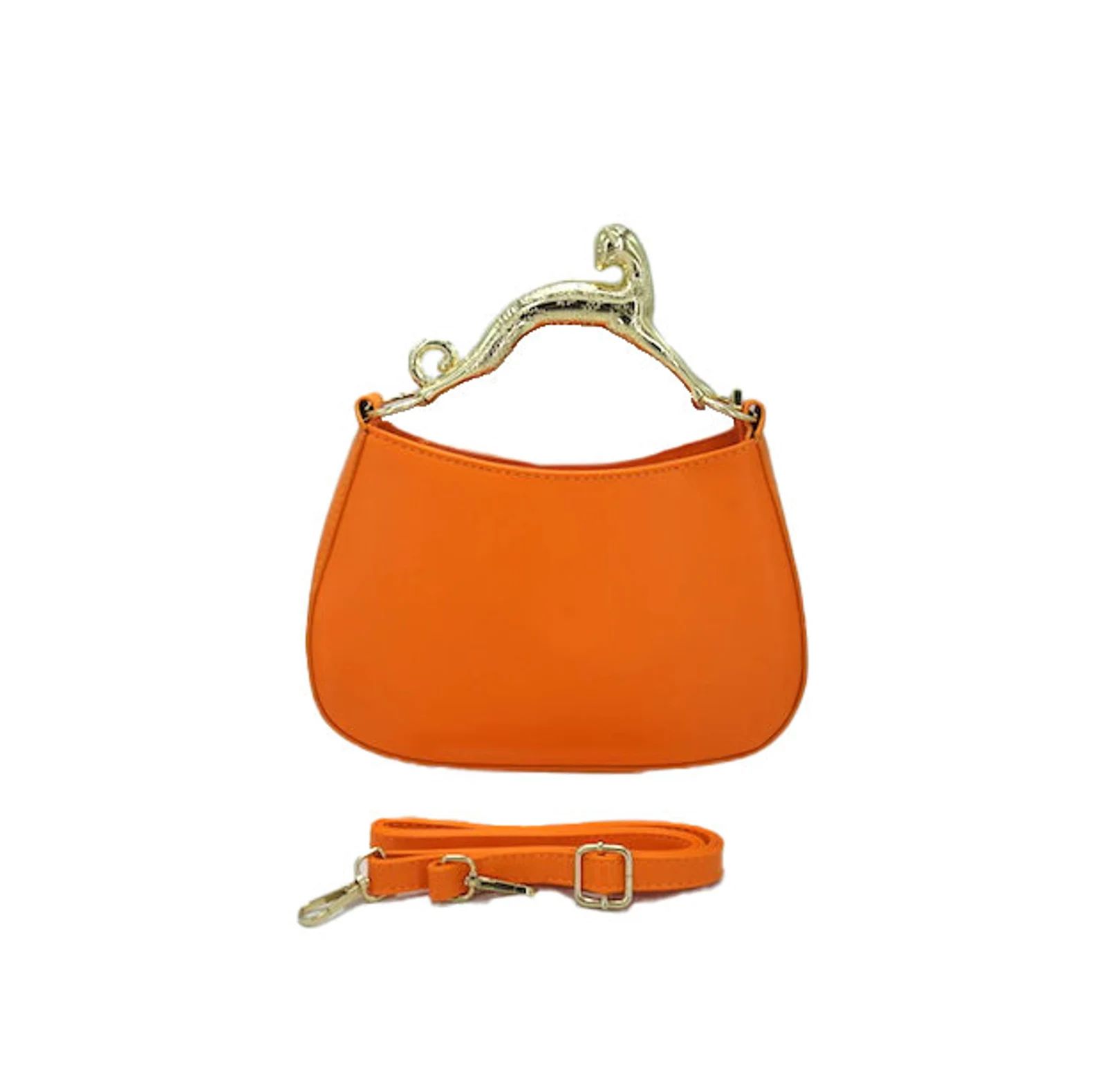 Cougar Gold Handle Fashion Handbag Orange Leopard Luxury Designer Purse Womans Bag Casual Unique ... | Etsy (US)