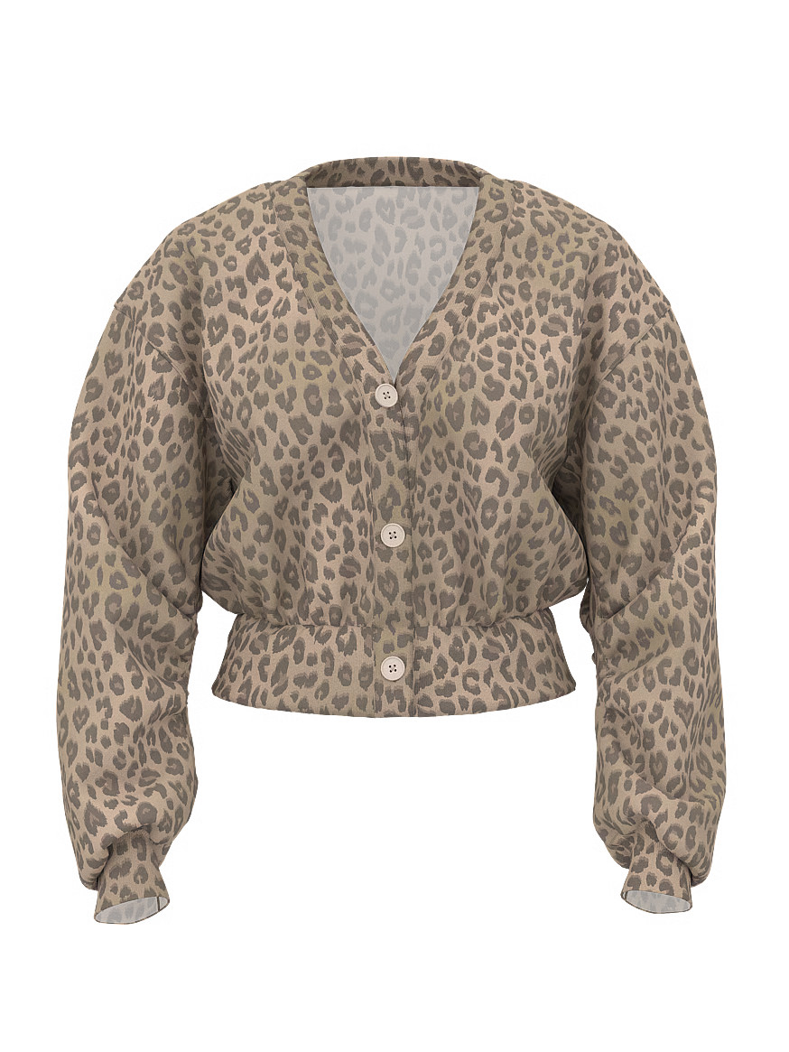 Buy Ivy Fleece Cropped Cardigan, Leopard - Order Hoodies & Sweatshirts online - Victoria's Secret... | Victoria's Secret (US / CA )