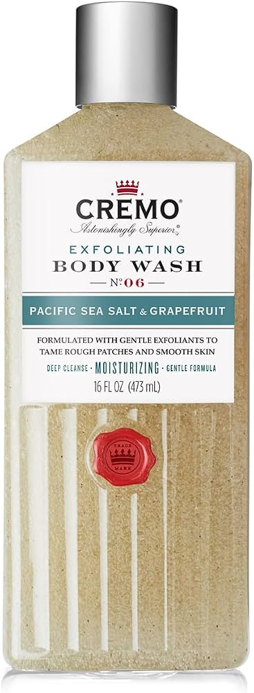 Cremo Rich-Lathering Exfoliating Pacific Sea Salt & Grapefruit Body Wash for Men, A Refreshing Sc... | Amazon (US)