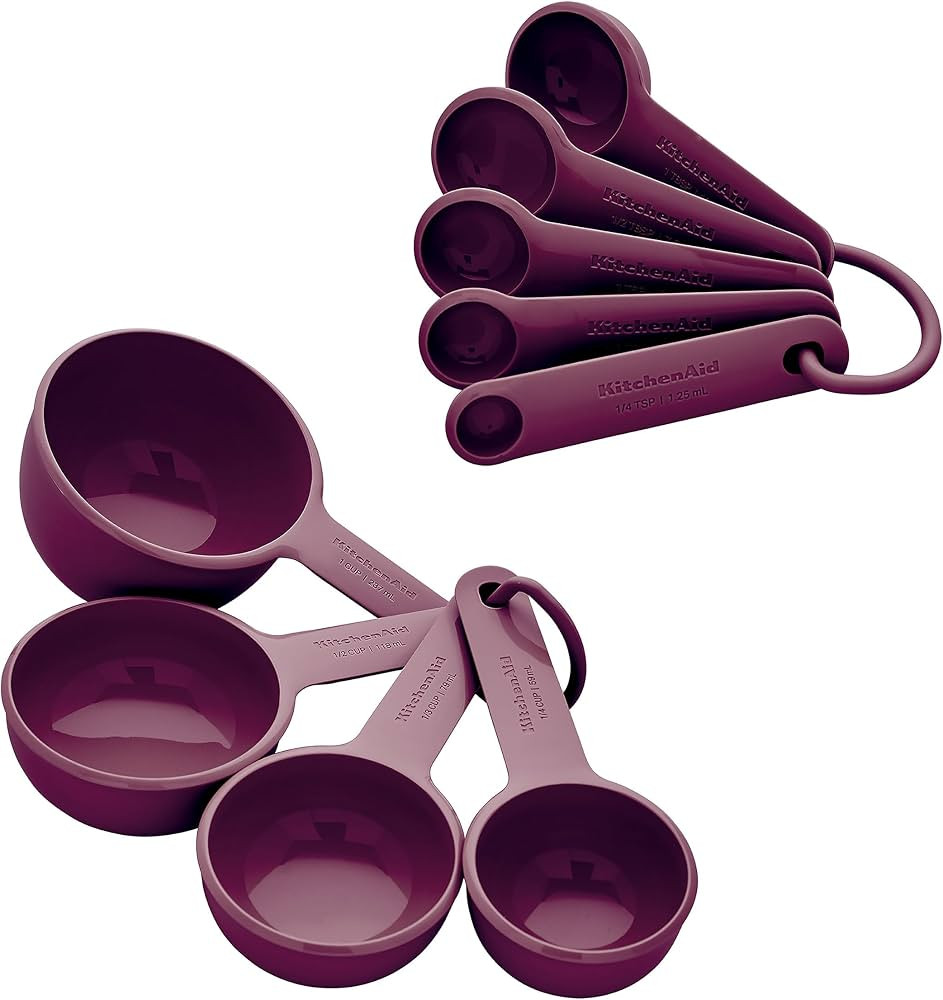 KitchenAid Measuring Cups and Spoon Set, Beetroot, 9-Piece | Amazon (US)