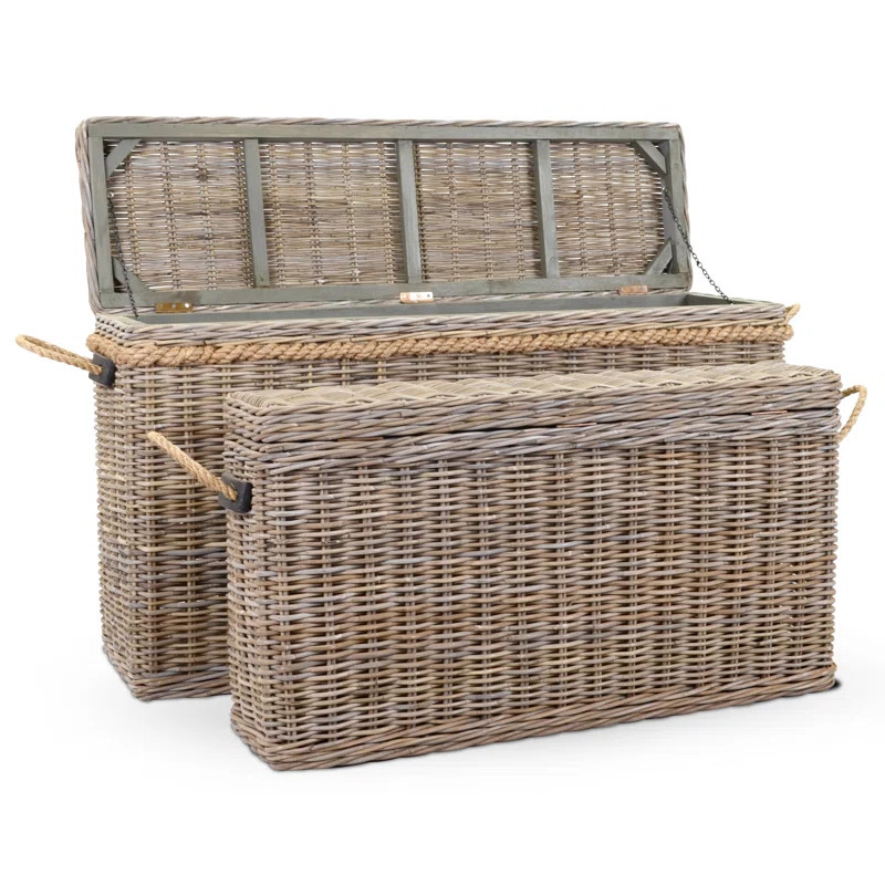 Kent 2 Piece Wicker Trunk Set | Wayfair North America