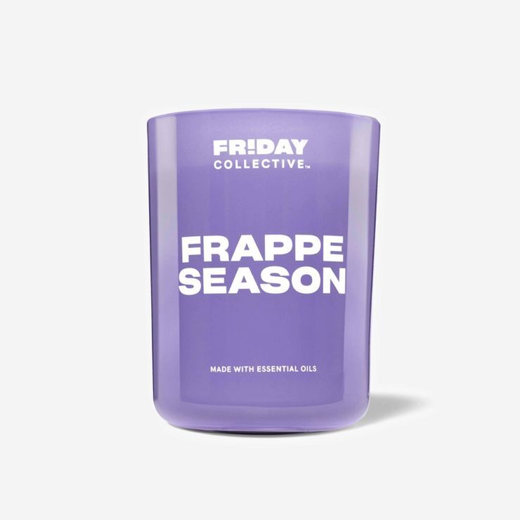 8oz 1-Wick Glass Frappe Season Candle Lavender - Friday Collective | Target