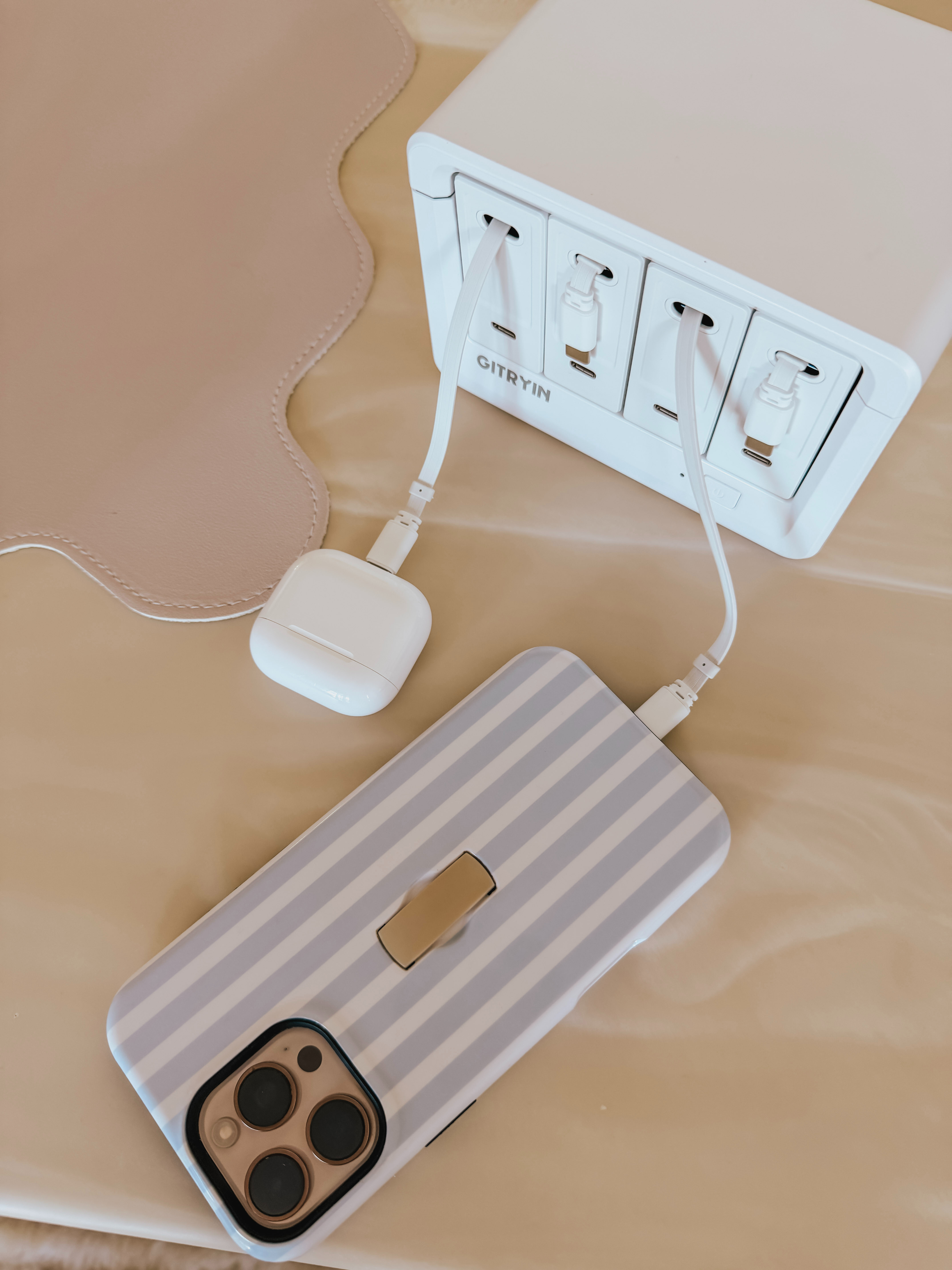 Clean up your home office setup with this 12-in-1 desktop charging station 🔌✨ With 4 retractable charging cables and 4 built-in outlets, it keeps all your devices powered without the cable chaos. A seriously smart desk find for your laptop, phone, tablet, earbuds, and all those everyday essentials. 

 #LTKHome