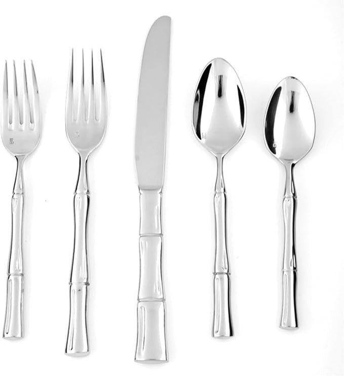 FORTESSA Royal Pacific 18/10 Stainless Steel Flatware, 20 Piece Place Setting With Table Knife, F... | Amazon (US)