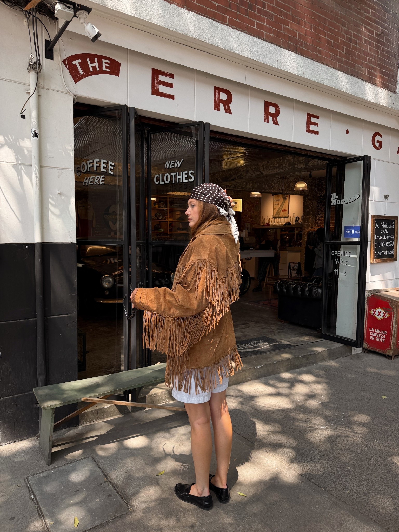 Found this fringe suede jacket at a vintage shop in Mexico City! linking some current faves 