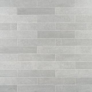 Ivy Hill Tile Sanskrit Gray 3.89 in. x 19.37 in. Matte Porcelain Floor and Wall Tile (7.85 sq. ft... | The Home Depot