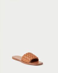 Lorainne Cognac Woven Leather Sandal | Loeffler Randall