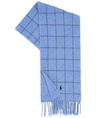 Men's Reversible Windowpane Scarf | Macy's