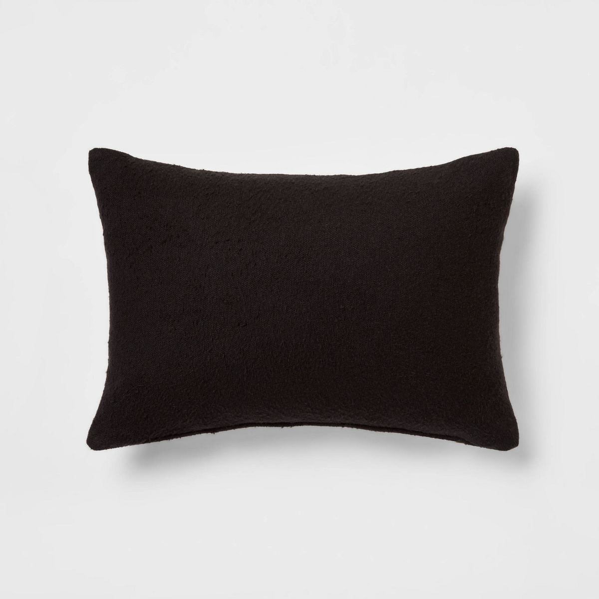 Oblong Boucle Color Blocked Decorative Throw Pillow Black - Threshold™ | Target
