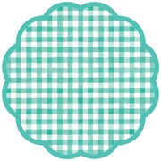 Gingham Scalloped Paper Placemats | The Avenue