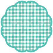 Gingham Scalloped Paper Placemats | The Avenue