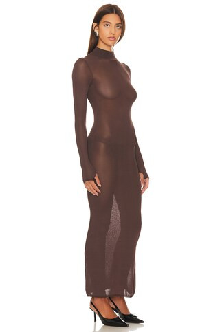 L'Academie x Marianna Reyes Maxi Knit Dress in Dark Chocolate from Revolve.com | Revolve Clothing (Global)