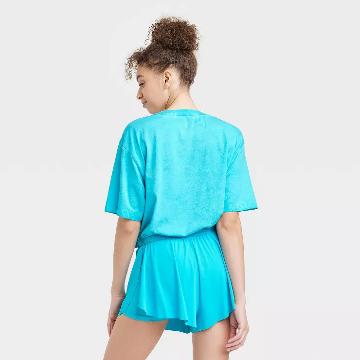 Women's Short Sleeve Cinched Cropped Top - JoyLab™ | Target