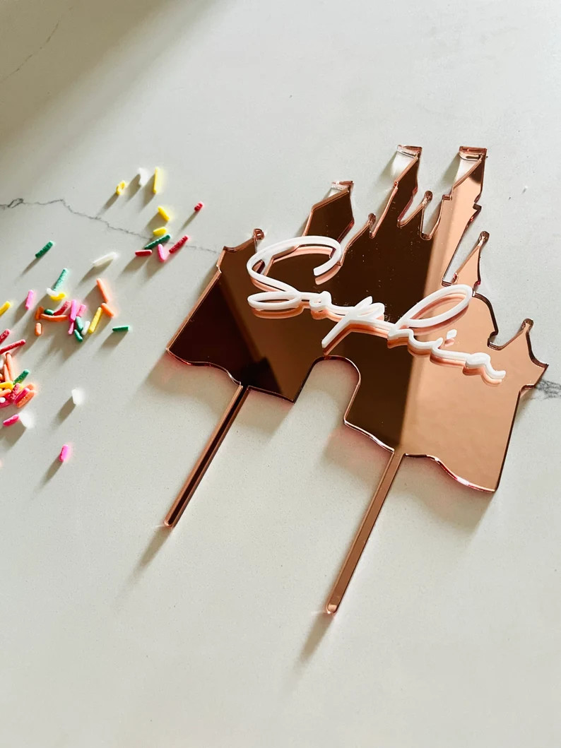 Princess Castle Custom Birthday Cake Topper Acrylic Castle | Etsy | Etsy (US)