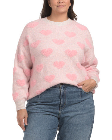 Plus Multi Heart Sweater | TJ Maxx