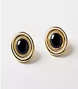 Cast Oval Stud Earrings | LOFT