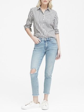 Quinn Straight-Fit Stripe Shirt | Banana Republic US