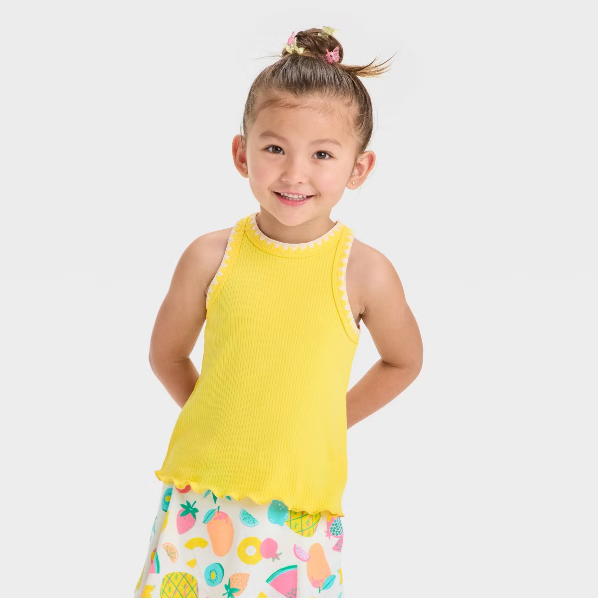 Toddler Girls' Striped Ribbed T-Shirt - Cat & Jack™ | Target