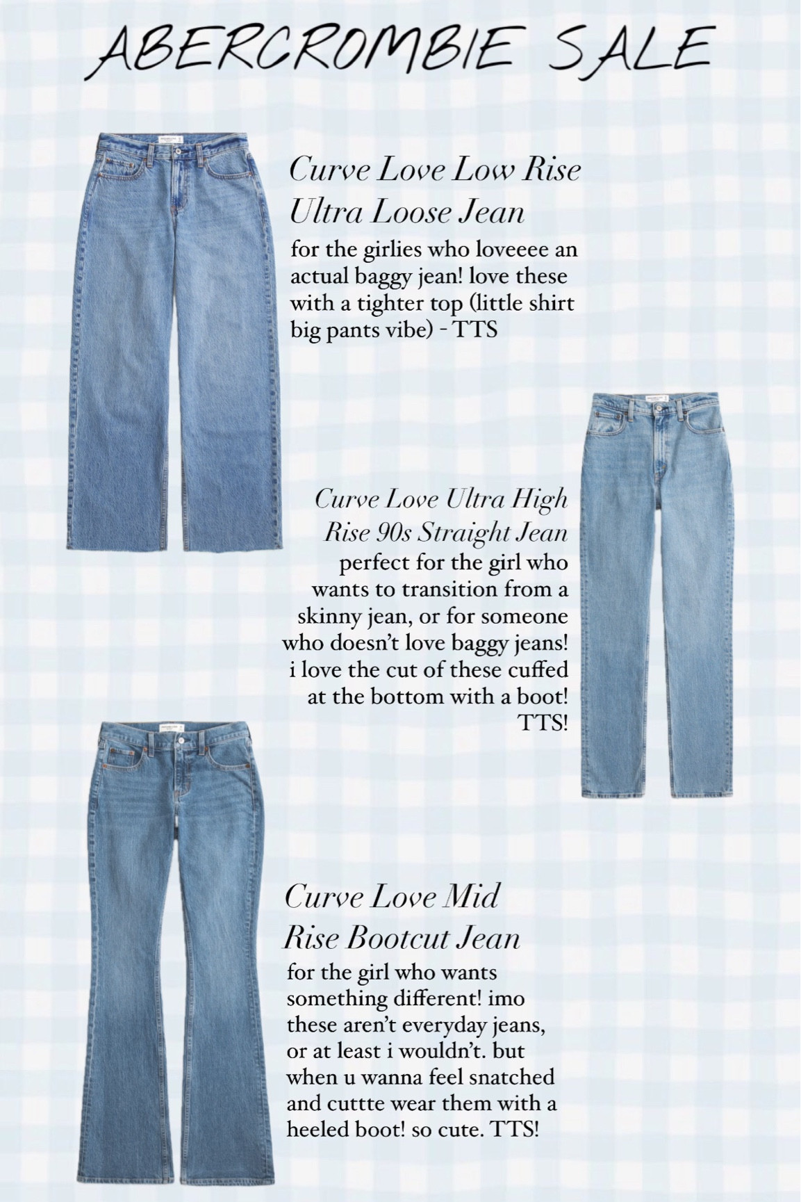 The Viral Denim Sale is ON SALE! 
30% off Abercrombie denim, plus an extra 15% off with code DENIMAF! copy code from the listing when checking out! 

PLUS 20% OFF ALMOST EVERYTHING ELSE! 

ends 2/10. 

#LTKMostLoved #LTKStyleTip #LTKFindsUnder100