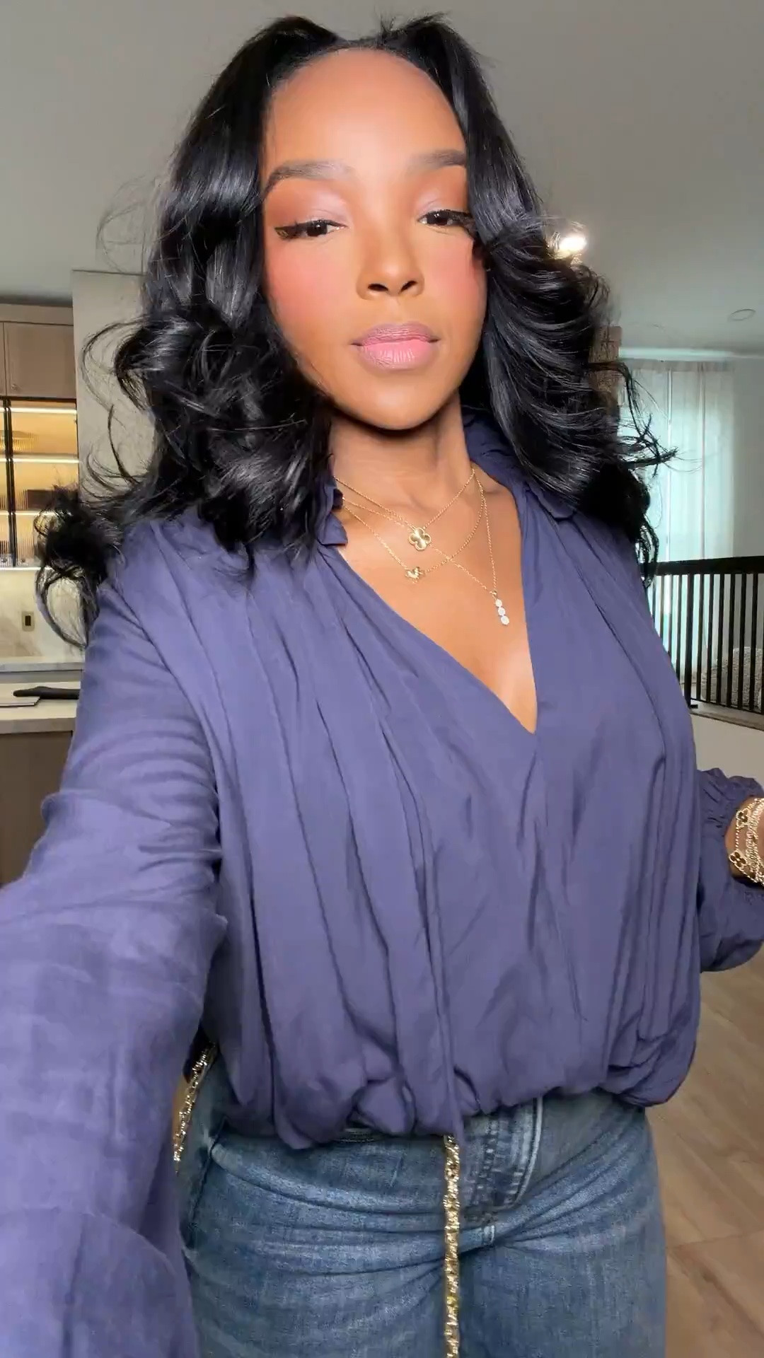 Scroll to shop! ✨ Everything from this look is linked below. 👇🏽

THE JEANS + BLOUSE COMBO THAT ALWAYS WORKS 💙👖 An easy elevated look for those days when you want to look put together without doing too much. The flowy navy blouse paired with relaxed wide-leg denim is perfect for casual Fridays, brunch, dinner or everyday.

navy blouse outfit, blue blouse women, flowy blouse outfit, wide leg jeans women, wide leg denim outfit, jeans and blouse outfit, elevated casual outfit, casual Friday outfit women, petite denim outfit, fall jeans outfit, classy casual outfit women, everyday fall outfit, dinner outfit with jeans, chic mom outfit, fall outfit inspiration, kirasfashionfinds

Wearing: Size Small/4 | 5’4” | 140 lbs | 34D-27-40

Download the FREE LTK app & follow @kirasfashionfinds to shop all my daily finds.

#LTKPetite #LTKWorkwear #LTKStyleTip
