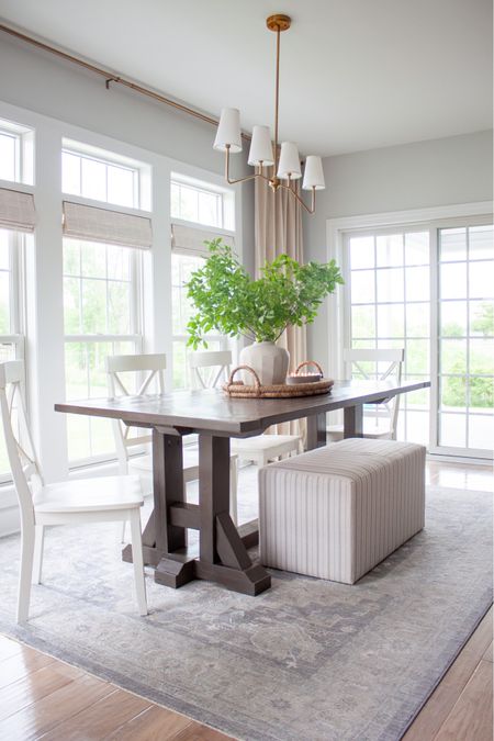 Love these white chairs from Wayfair! 

Wayfair sale, dining room, bench seat, dining table, brass chandelier, long drapes, curtains, Target upholstered bench, bamboo blinds 

#LTKhome #LTKFind #LTKstyletip