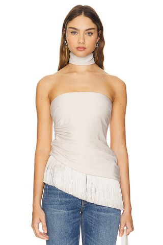 House of Harlow 1960 x REVOLVE Hera Fringe Top in Light Beige from Revolve.com | Revolve Clothing (Global)