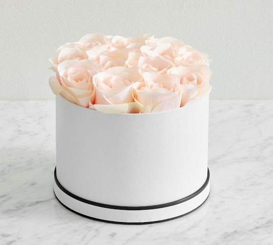 Faux Rose Bouquet In Box | Pottery Barn (US)