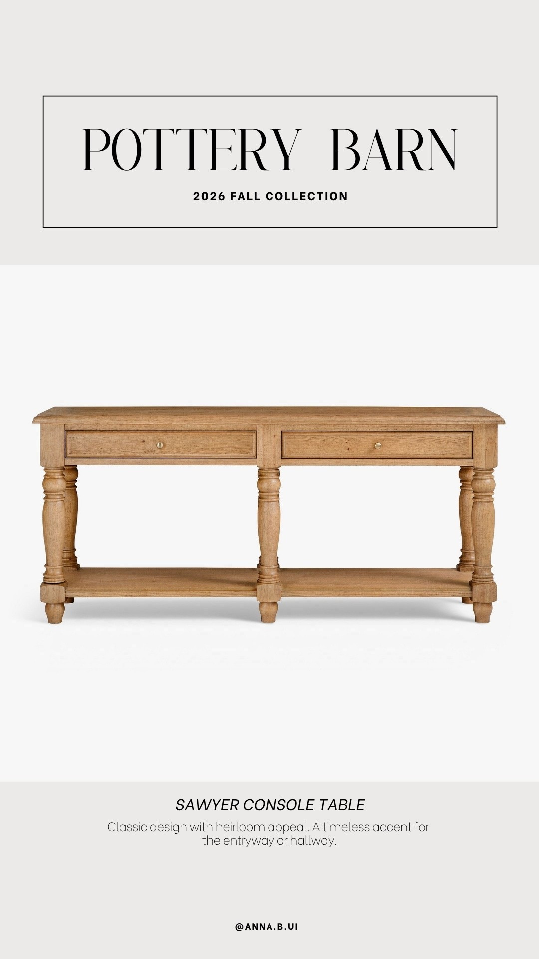 New at Pottery Barn! 🫶🏻 The Sawyer Console Table brings timeless craftsmanship and classic charm to any entryway, hallway, or living space. I’ve linked it, plus more similar styles in my LTK! ✨#PotteryBarn #ConsoleTable #ModernFarmhouse

#LTKHome #LTKSaleAlert