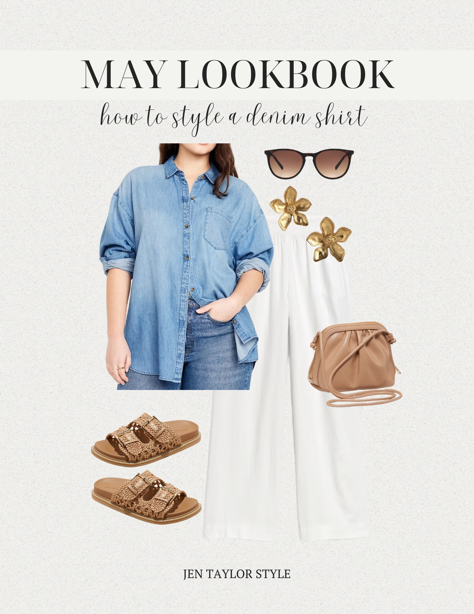 How to style a denim shirt with linen pants for spring  

#LTKFindsUnder100 #LTKStyleTip #LTKPlusSize