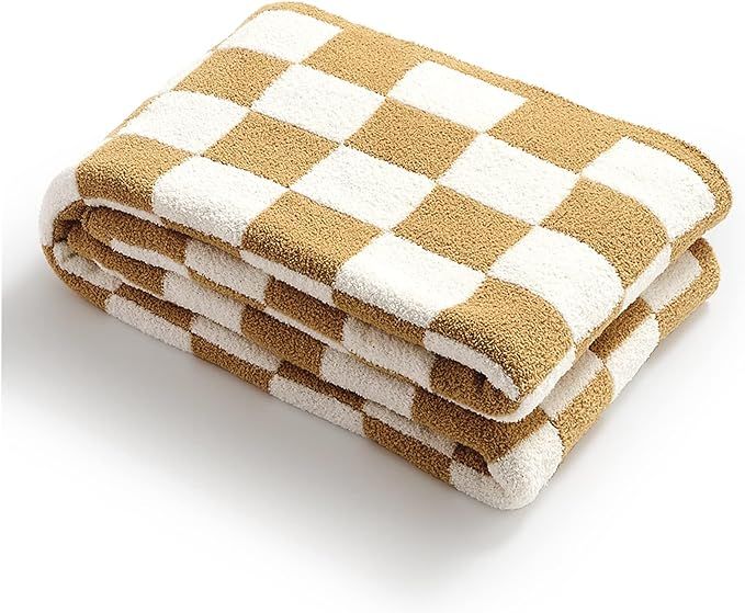 YIRUIO Throw Blankets Checkerboard Grid Chessboard Gingham Warmer Comfort Reversible Microfiber S... | Amazon (US)