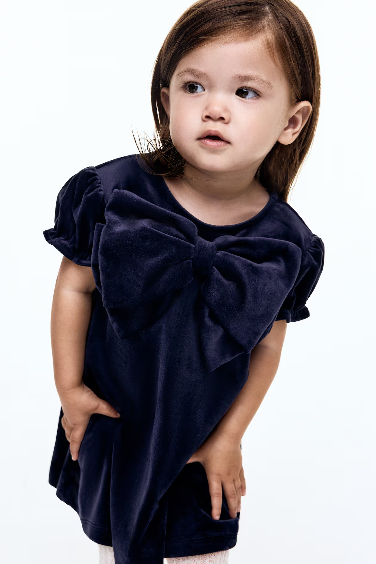 Bow-Detail Velour Dress | H&M (US + CA)