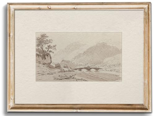 uniro Neutral Gallery Wall Art Prints, Farmhouse Landscape Sketch Wall Painting Canvas Prints, Rustic Nature Oil Painting, Antique Moody Neutral Landscape Aesthetic Wall Decor Vintage Art Pictures for Bedroom Bathroom Decor( 8" x 10"-UNFRAMED) | Amazon (US)