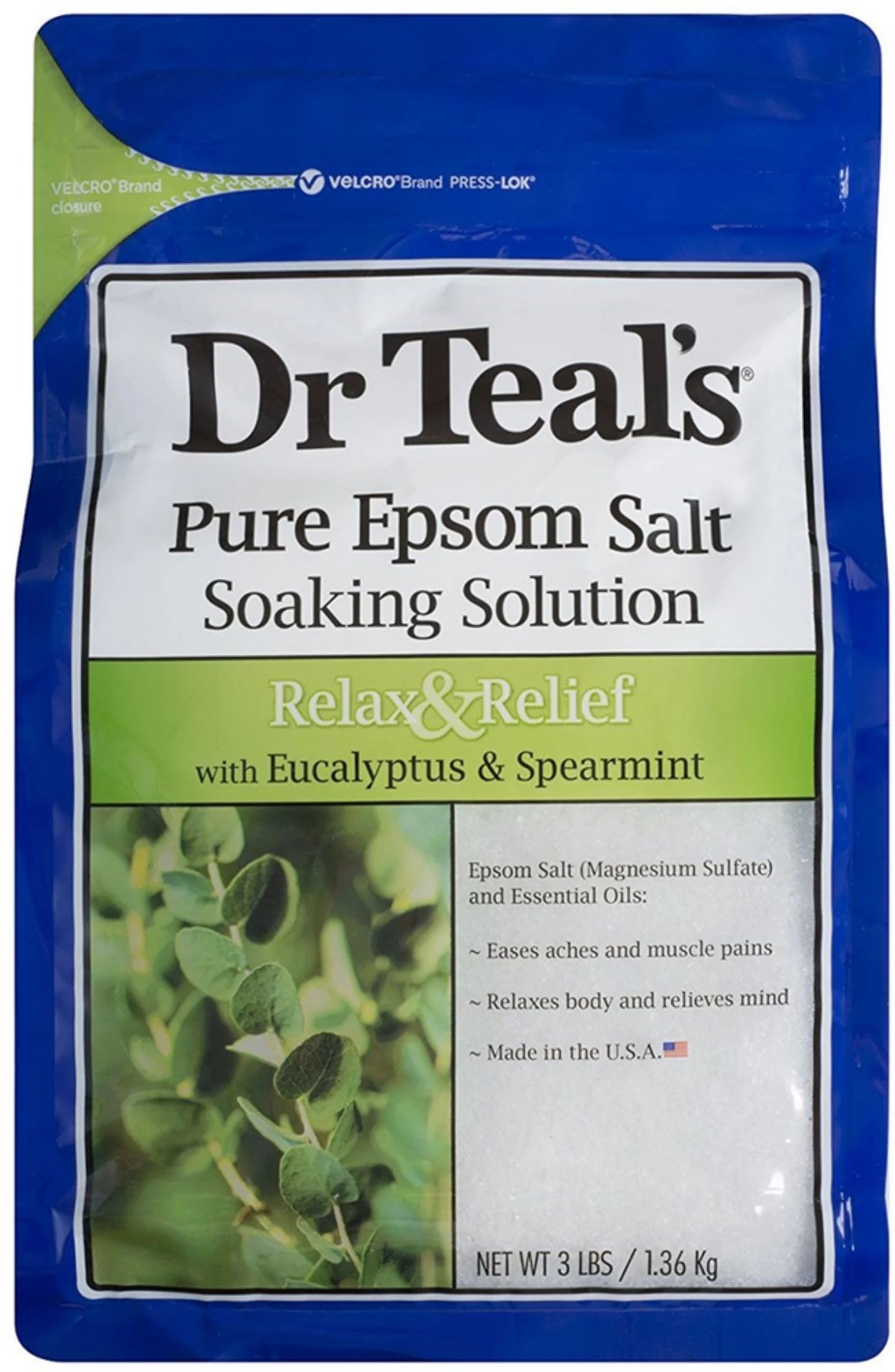 Dr Teal's Epsom Salt Soaking Solution with Eucalyptus Spearmint - Walmart.com | Walmart (US)
