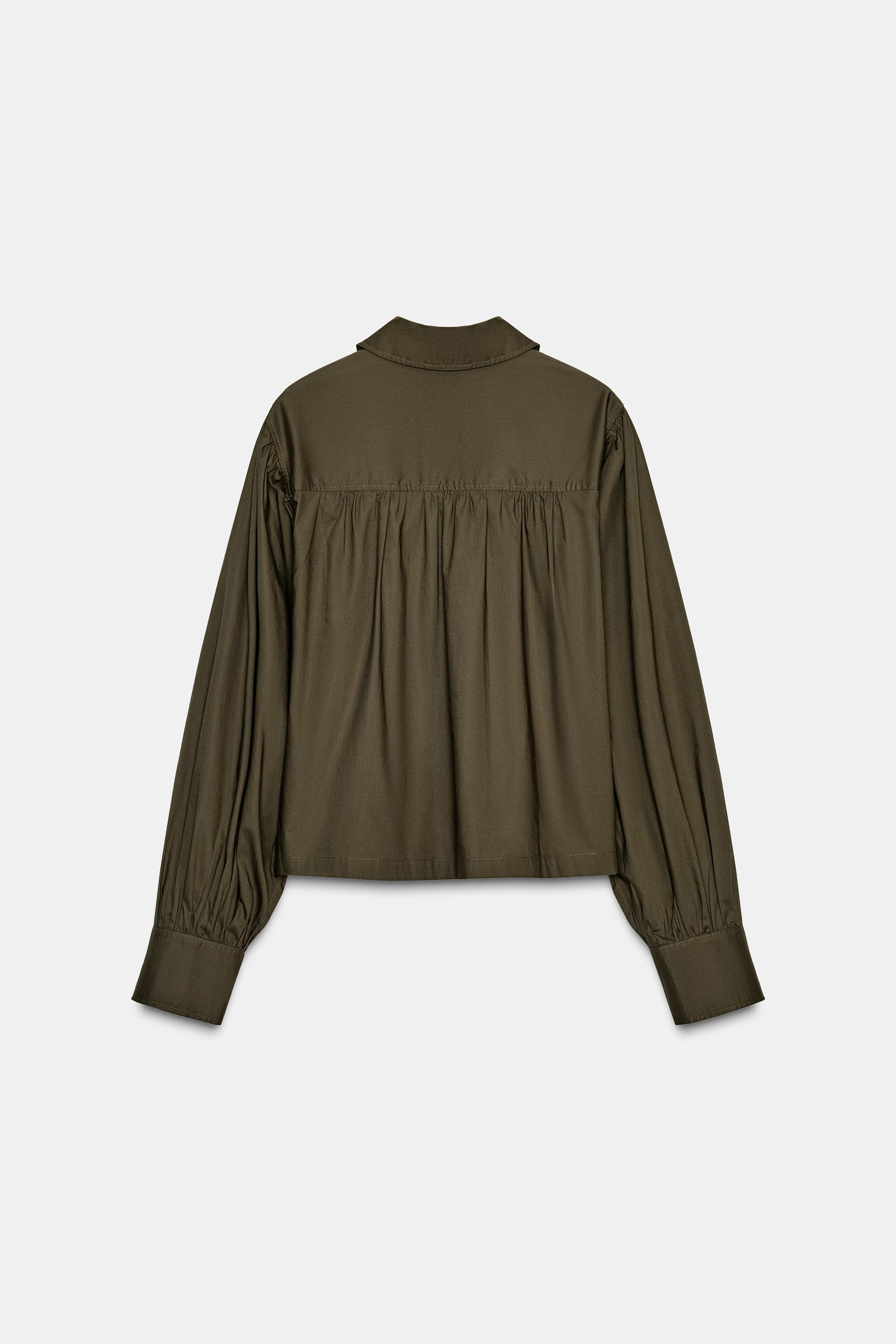 PUFF SLEEVE POPLIN SHIRT ZW COLLECTION | Zara UK